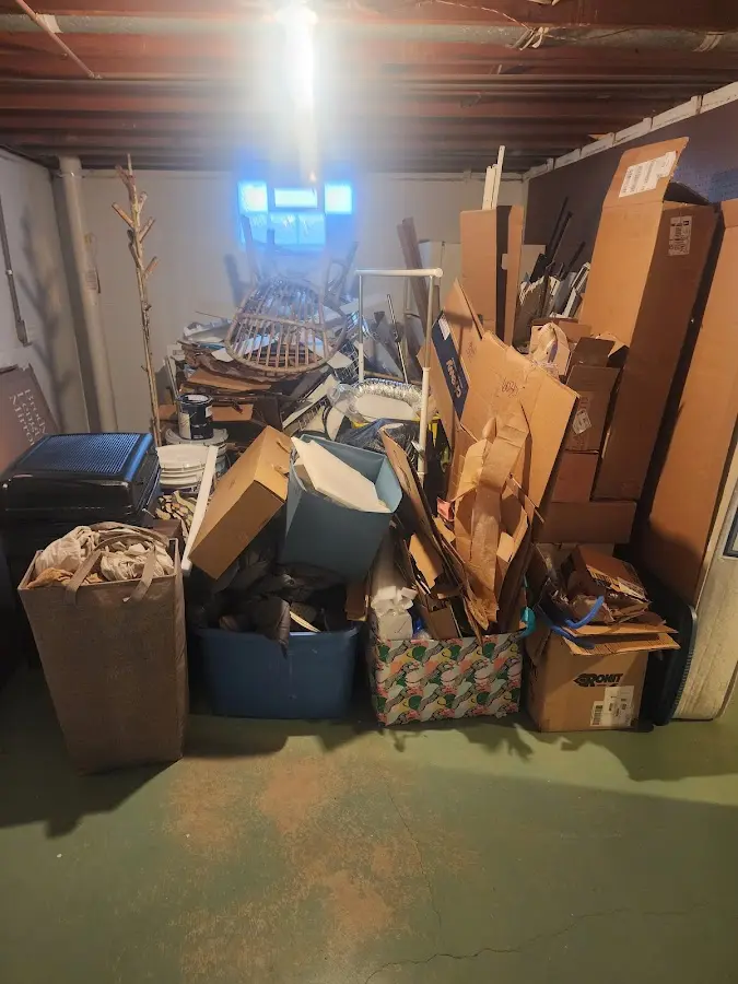 Roll-off dumpster container at job site for 20 Yard Dumpster Rental in Bartlesville